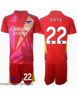 Günstige Arsenal David Raya #22 Torwart Auswärts Trikotsatzt Kinder 2024-25 Kurzarm (+ Kurze Hosen)